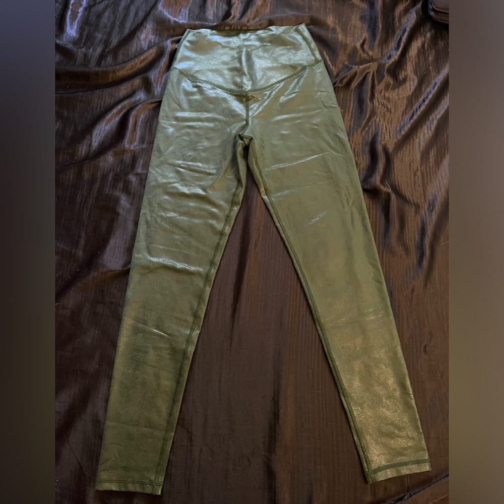 Aerie Faux Leather Cross Over Leggings